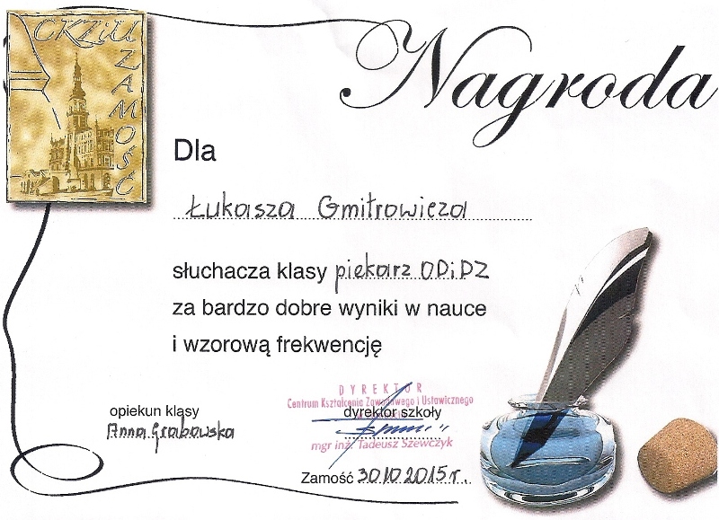 zaświadczenie